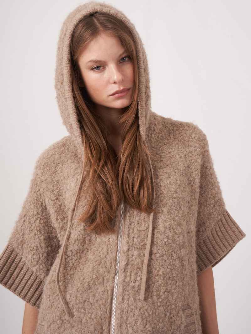 Repeat | Alpaca Wool Knitted Cardigan | Beige | OS