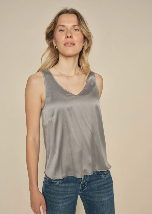 Astrid V-Neck Silk Tank Top