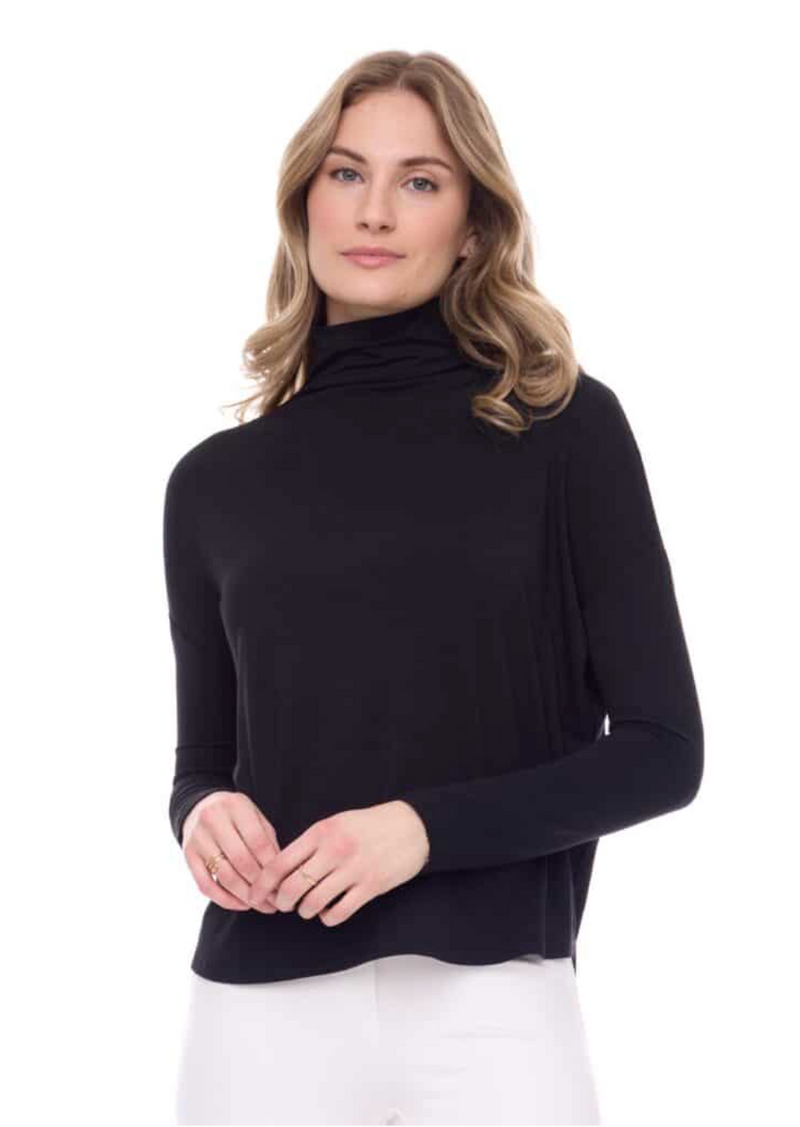 Morgan Turtle Neck Top | Black