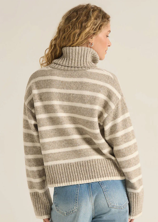 Josephine Stripe Turtleneck Sweater