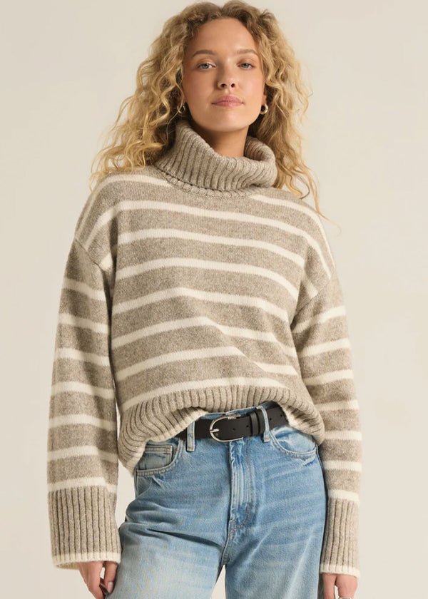 Josephine Stripe Turtleneck Sweater