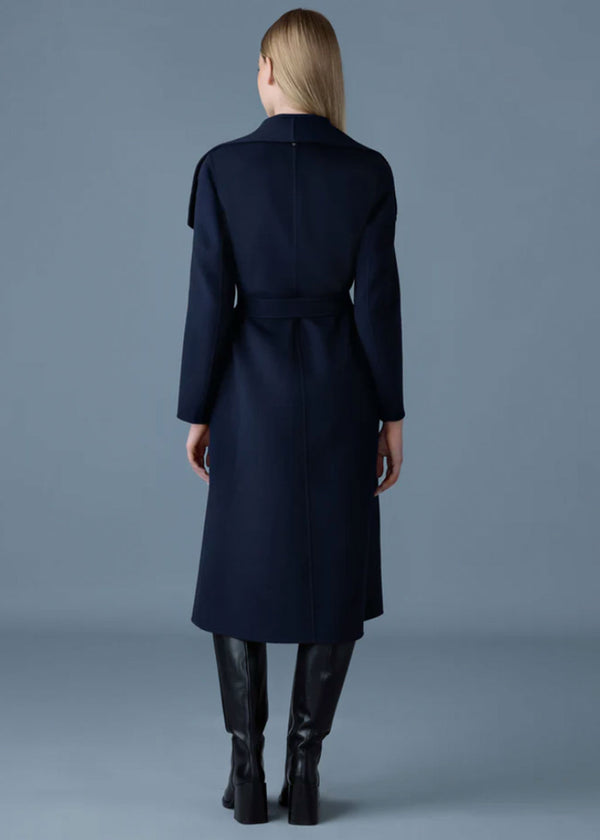 Mai Belted Wool Coat | Navy