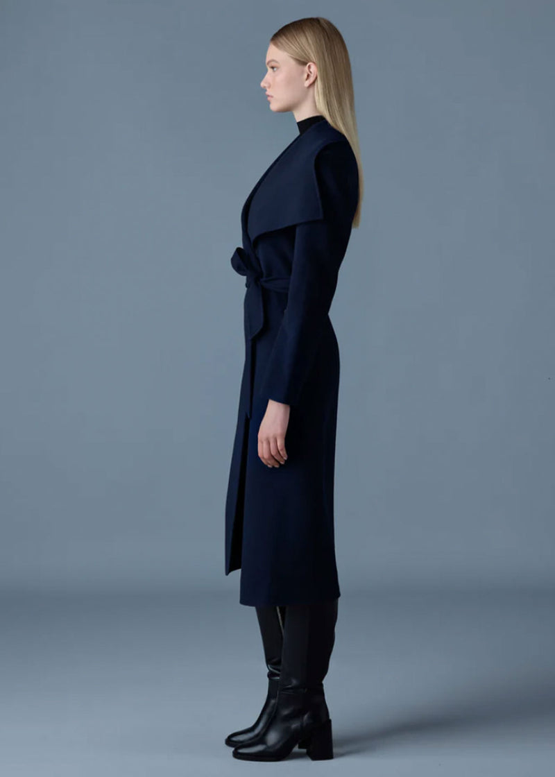 Mai Belted Wool Coat | Navy