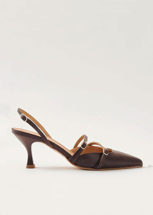 Joelle Brown Leather Pumps