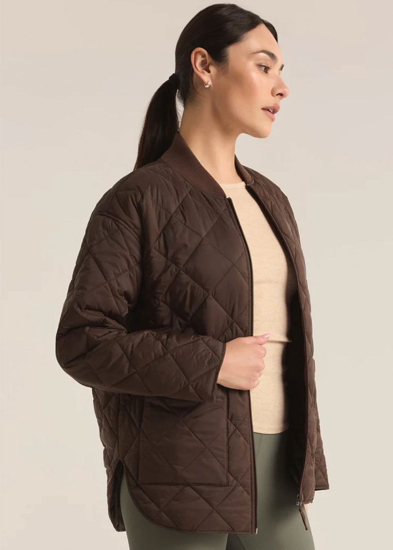 Sunrise Quilted Bomber Jacket