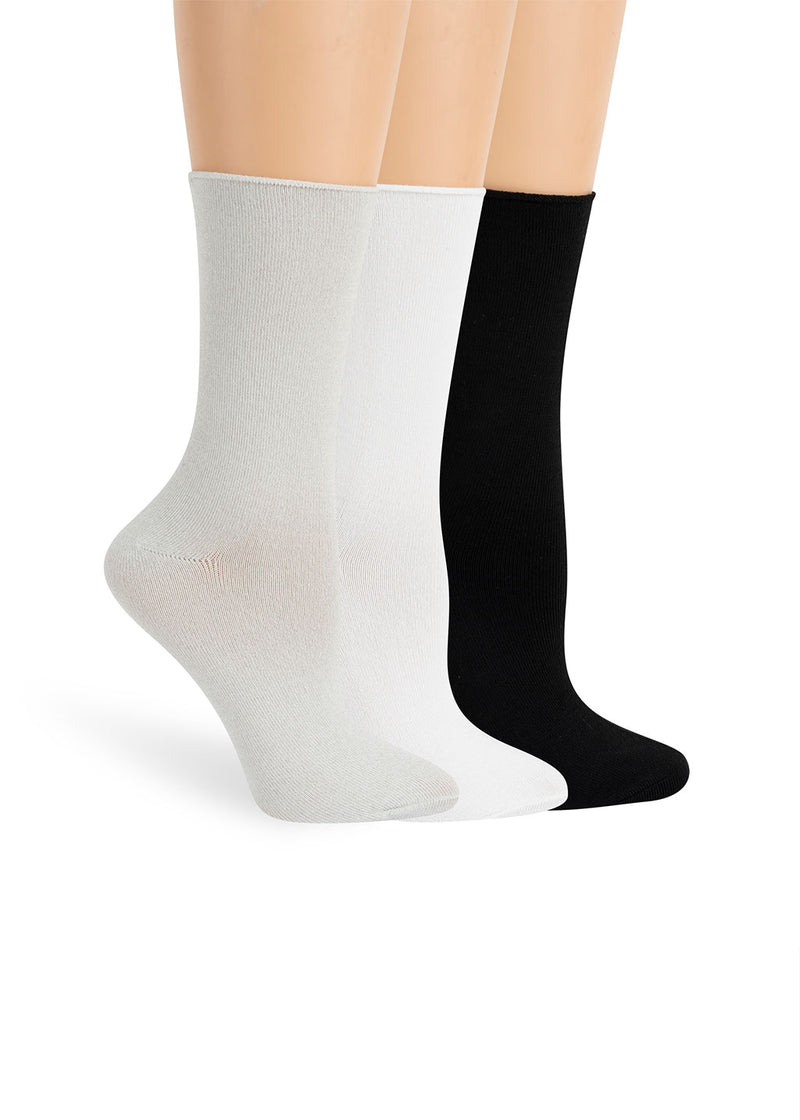 3PK Powder Cozy Crew Sock | Medium Grey