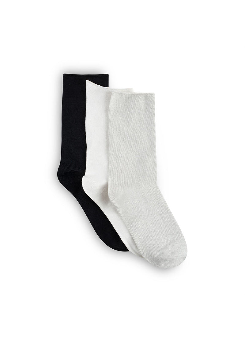 3PK Powder Cozy Crew Sock | Medium Grey