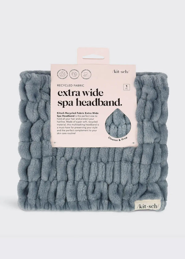 Extra Wide Spa Headband | Misty Blue