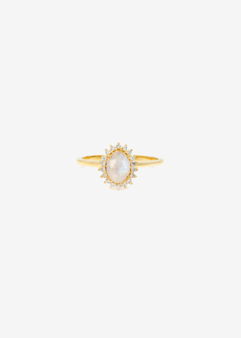 Leah Alexandra Mini Antiquity Ring | Moonstone