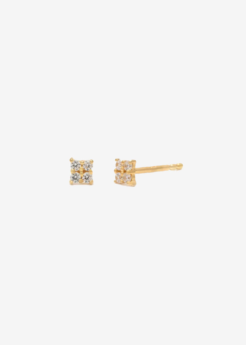 Leah Alexandra Quaditta Studs | Gold CZ