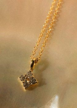 Leah Alexandra Quaditta Necklace | CZ & Gold